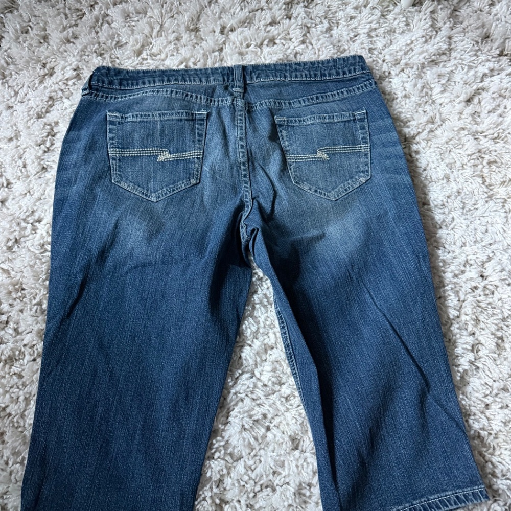 Trendy medium Arizona Jean Company Medium Blue Ankle capris long shorts Jeans an - Picture 5 of 5